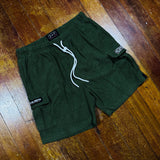 Green Curdoroy Walking Shorts