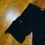 BLACK 8 POCKET CARGO SHORTS