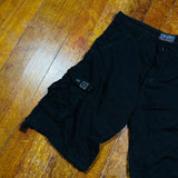 BLACK 8 POCKET CARGO SHORTS