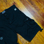 BLACK 8 POCKET CARGO SHORTS