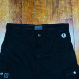 BLACK 8 POCKET CARGO SHORTS