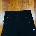 BLACK 8 POCKET CARGO SHORTS