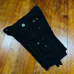 BLACK 8 POCKET CARGO SHORTS