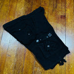 BLACK 8 POCKET CARGO SHORTS