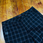 BLACK AND GRAY PLAID PANTS